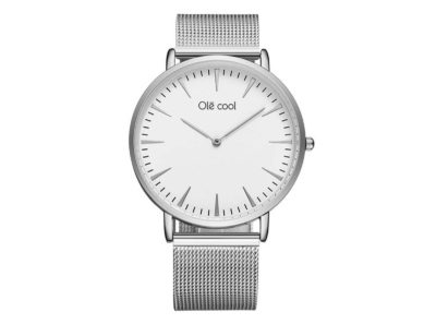 reloj en color plata para mujer de la marca olecool